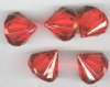 5 25x30mm Ruby Faceted Acrylic Drop